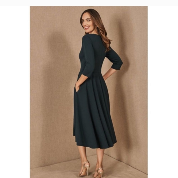 BHLDN Anthropologie Valdis Dress Green midi - Picture 4 of 5